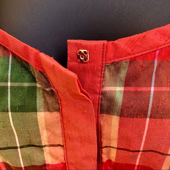 Christmas top sexy VINTAGE 90βs - 100% silk corset tank - Picture 4 of 15